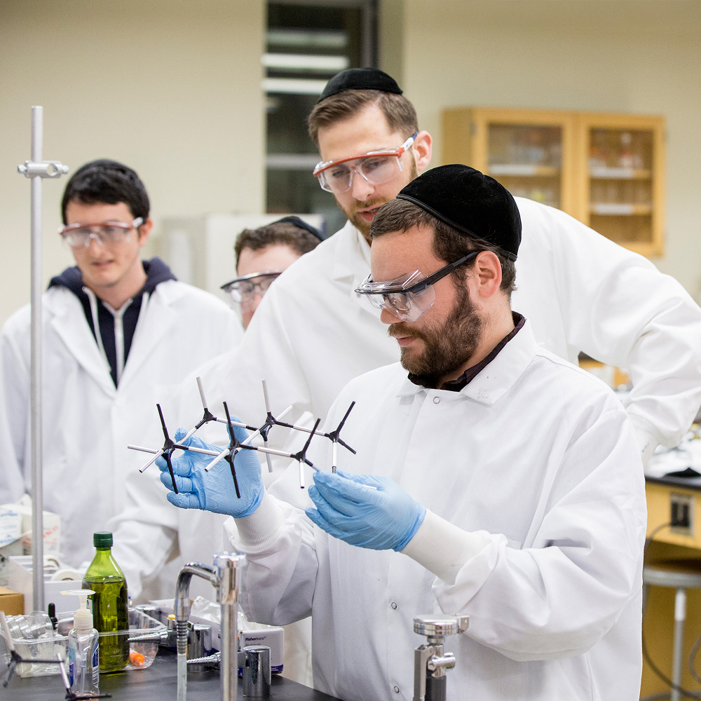 LCM students researching in science lab